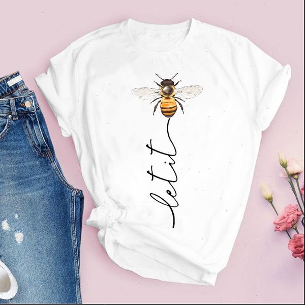 

women printing womens graphic animal letter short sleeve cartoon 90s print lady tees clothing female t shirt, White