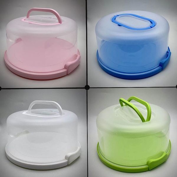 

storage bottles & jars 2021 portable cake dessert cupcake muffin carrier with collapsible handle holder round container tray