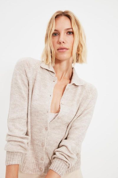 

women's knits & tees trendyol button knitwear cardigan twoaw22hi0105, White