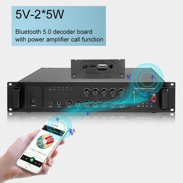 

hands-2*5w mp3 wma decoder board wireless bluetooth 5.0 audio module support / usb tf line in fm & mp4 players