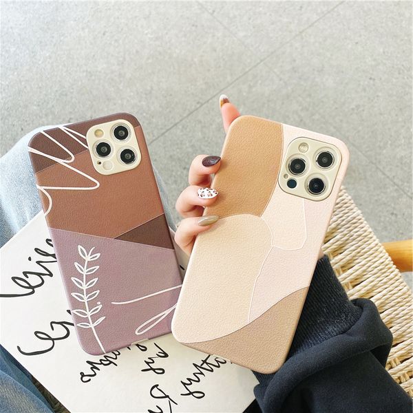 

iphone case, geometric design, rear case soft silicone camera protection, suitable for models 12, 11 pro max, 7, 8 plus, x, xr, xs max mini