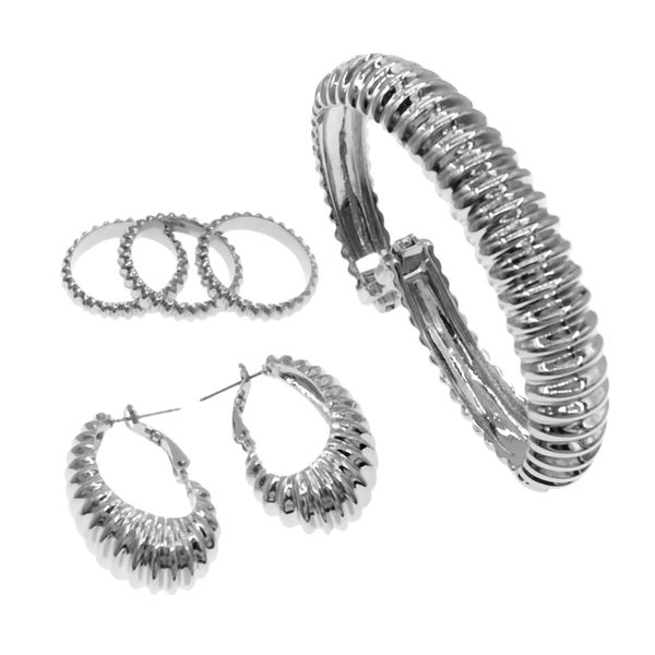 

yulaili 18k italian gold jewelry sets silver bangle earrings ringthree pieces fashion women wedding designed for the party beautiful jewelle