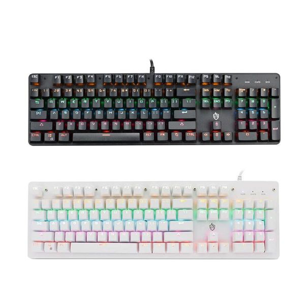 

wired gaming keyboard 104 key colorful led backlit mechanical keyboad keyboards