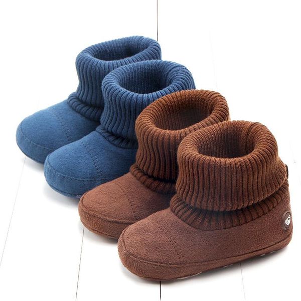

boots baby autumn toddler shoes for girls children' born warm flower knitted boys kids winter cotton fashion, Black;grey