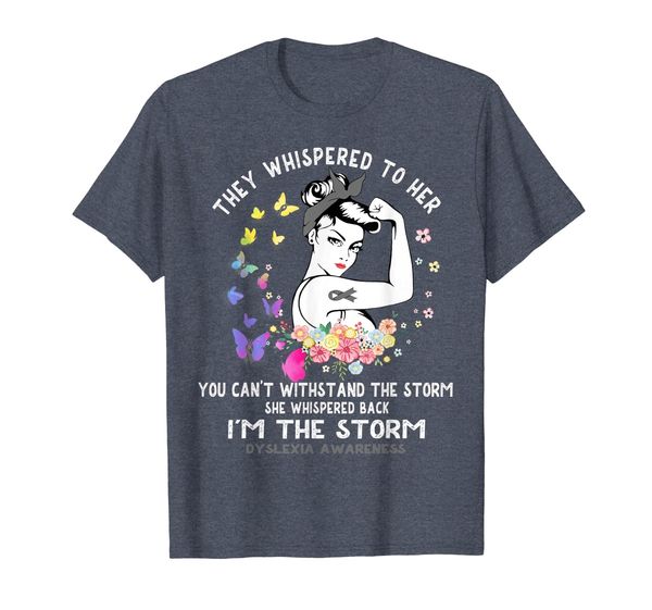 

i'm the storm dyslexia awareness shirt, White;black