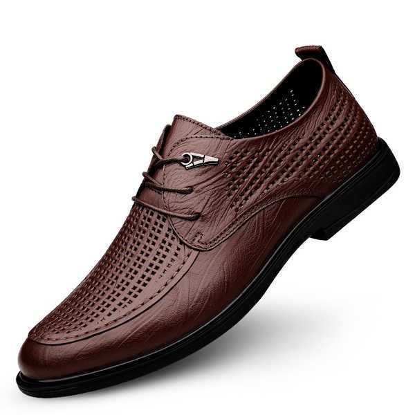 

tangzuo 6069 lace up leather shoes, ,, Black