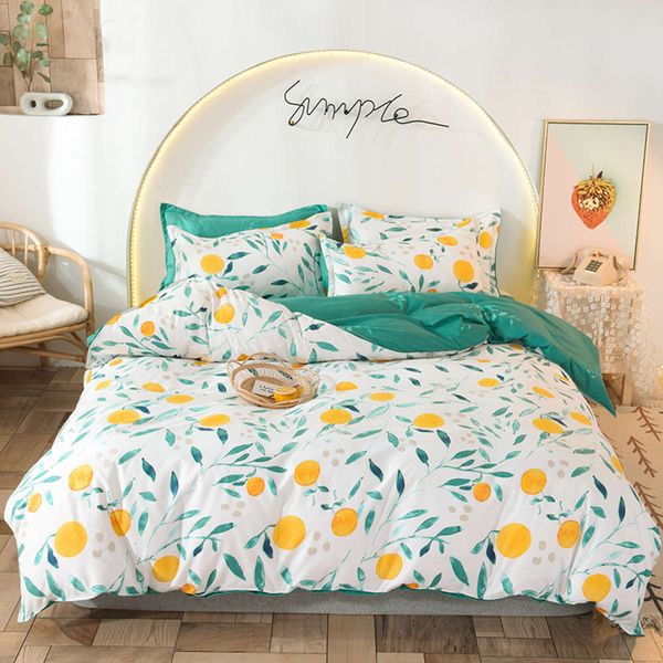 

bed linings skin friendly aloe cotton four piece set of spring and summer bed sheet quilt cover student dormitory three bedding