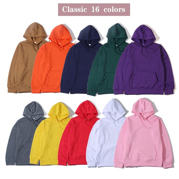 

hoodies sweatshirts men woman fashion solid color red black gray pink autumn winter fleece hip hop hoody male brand casual