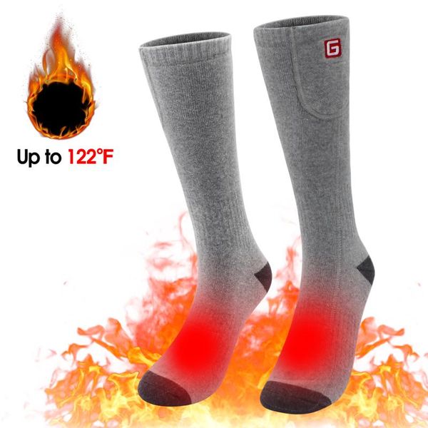 

sports socks 3.7v winter heated rechargeable battery operated electric foot warmers thermal can be washed, Black