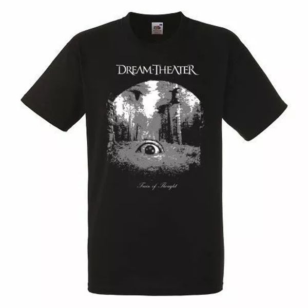 

dream theater train of thought black mens t-shirt men rock band tee shirt, White;black