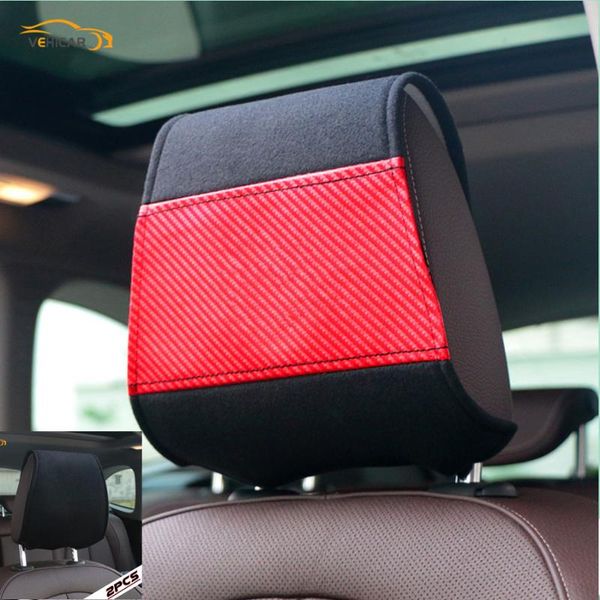 

seat cushions vehicar car headrest cover 2pcs/pair vehicle accessories auto diy decoration case for universal cars pillow c overs