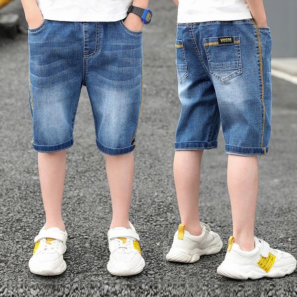 

shorts j denim thin short trousers children jeans kids baby stretch boardshorts boy summer staright, Black