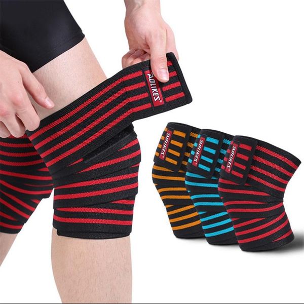 

squat leggings knee pads with 1pc wrapped elastic nylon leg protector arm & warmers, Black