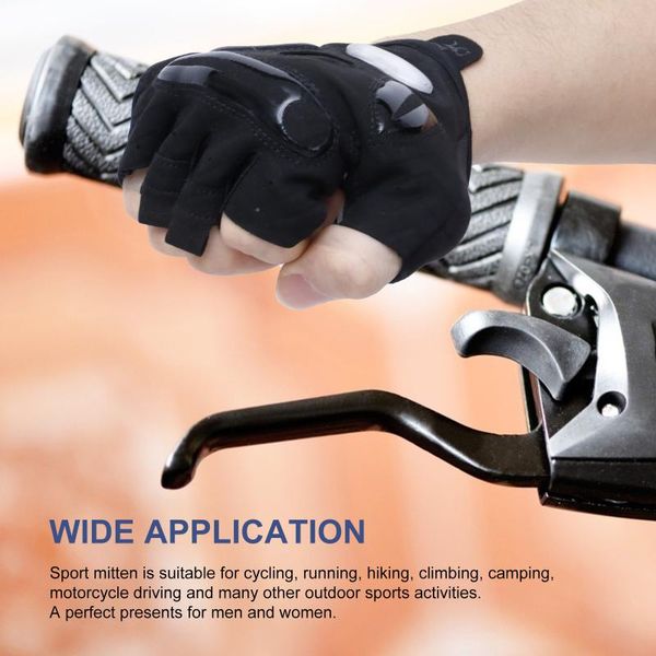 

cycling gloves anti slip breathable half finger men women bicycle bike, Black
