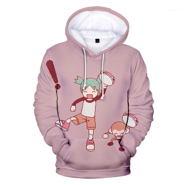 

men's hoodies & sweatshirts anime yotsubato 3d men women fashion autumn winter long sleeve hip hop kids trend, Black