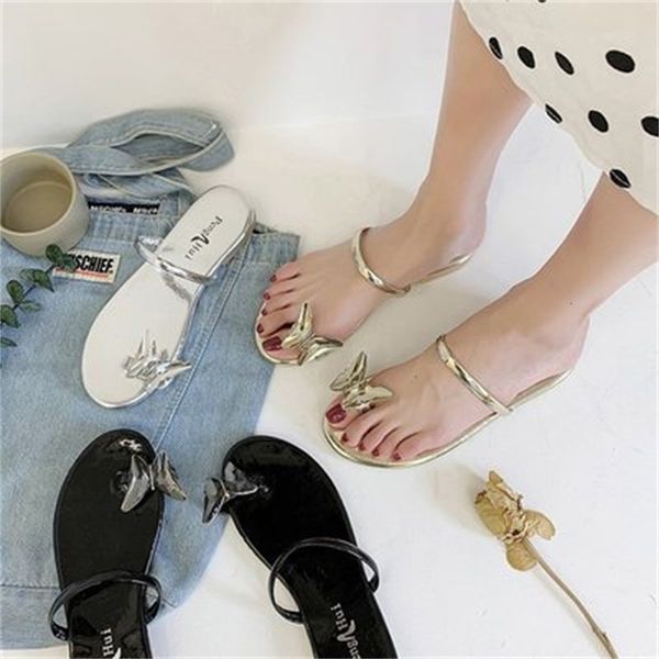

slippers women summer butterfly jewelry fashion wear fv67, Black