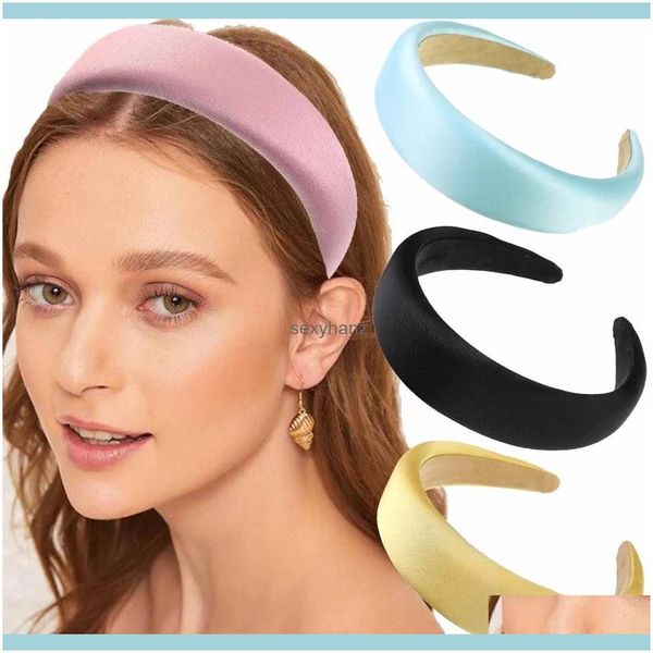 

jewelry solid color headbands hairbands girls fashion wide hoop bezel headwear retro sponge women hair aessories drop delivery 2021 nhrec, Silver