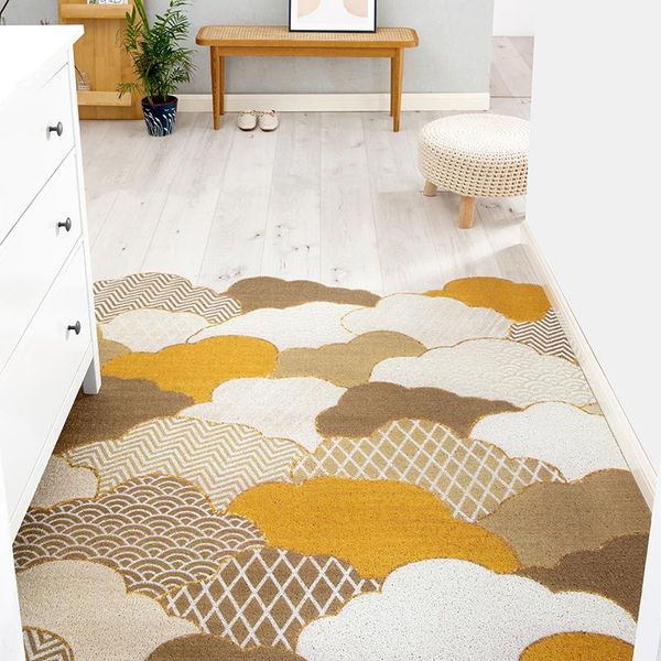 

carpets brown cloud entrance mats indoor durable rubber door mat heavy duty non-slip rug outdoor dirts trapper carpet front