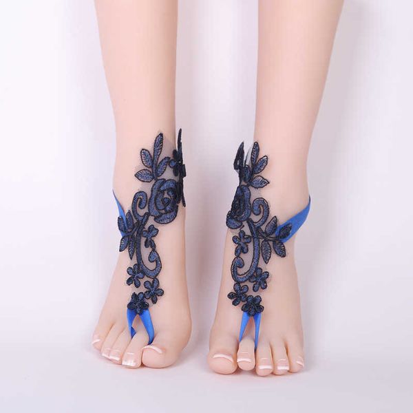 

thin black accsori beach bare foot chain suppli, Red;blue