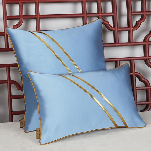 Travesseiro de travesseiro personalizado moderno simples luxuoso luxuoso cetim travesseiros listra em casa escritório decorativo almofada lombar lombar