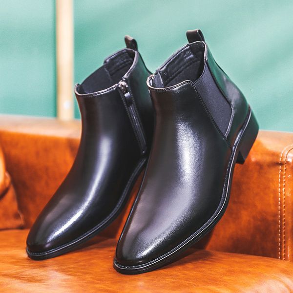 

autumn winter boots new men's chelsea england martin cover px2-lk, Black