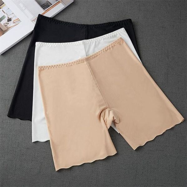 

maternity bottoms women safety shorts seamless pants nylon high waist panties anti emptied boyshorts girls underwear slimming, White