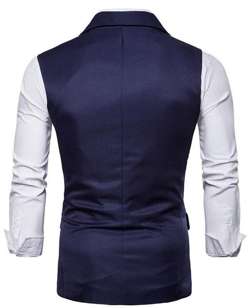 

men's vests navy men 3 pocket bridegroom business party vest summer spring casual green custom made wedding one button, Black;white