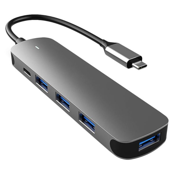 

hubs type-c usb hub 5 port 3.0 aluminum alloy splitter lapadapter