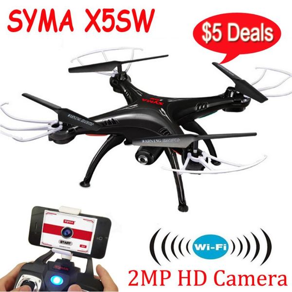 

syma x5sw x5sw-1 2.4g 6-axis gyro 4ch real-time images return rc fpv quadcopter drone wifi with hd camera drones
