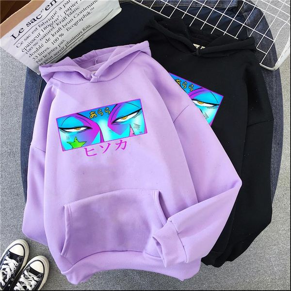 

hisoka morow eyes hip women sweatshirt hop japanese style fun cartoon print womens hooded harajuku oversize streetwear, Black