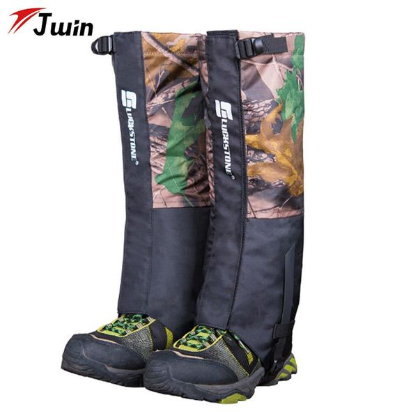 

waterproof snow climbing leg covers outdoor skiing gaiters boots shoes men women's legging protector arm & warmers, Black