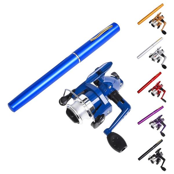 

2pcs/set pen type fishing rod spinning wheel pocket ice sea tackle for boat rods