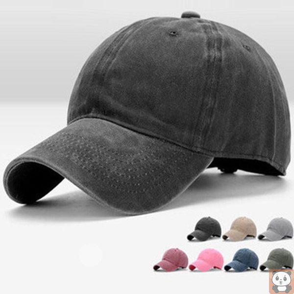 

spring and autumn hat summer outdoor solid color peaked cap washed baseball do the old cowboy sun beanies