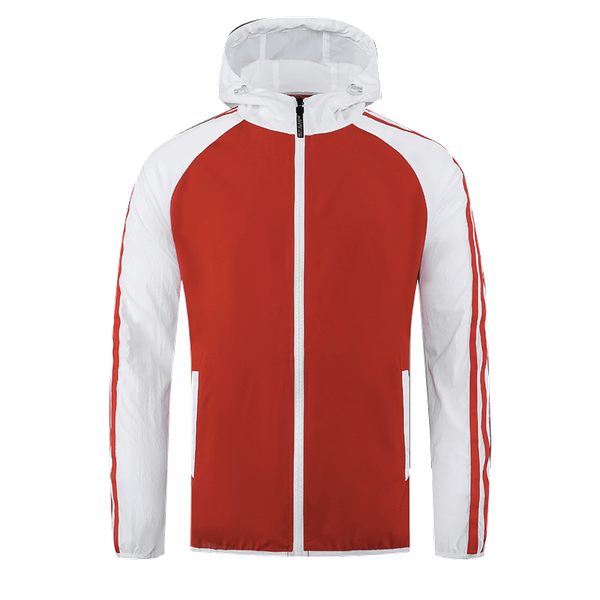

running jackets men skin clothing light thin sport coat 2021 sunscreenbreathable softshell outdoor fitness jogging raincoat, Black;red