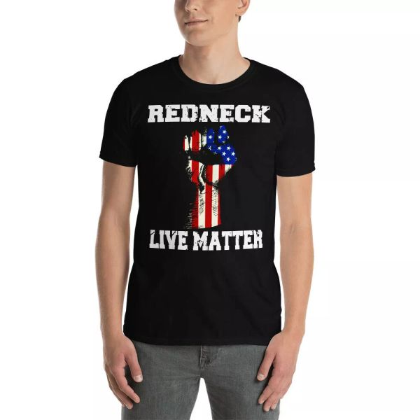 

redneck live matter cool strong us quarantined t-shirt, White;black