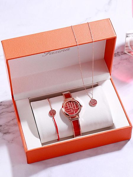 

3pcs/set women watches rose gold bracelet set luxury watch ladies wrist quartz clock for wristwatches, Slivery;brown