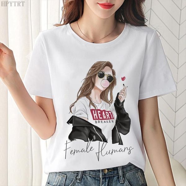 

summer fashion girl men printing and womens harajuku korean short sleeved casual large size female, White;black