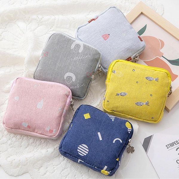 

women tampon storage bag sanitary pad pouch napkin cosmetic bags organizer ladies makeup girls holder