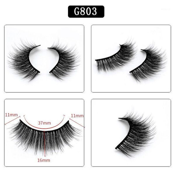 

mink hair 3d false eyelashes 5 pairs of 100% humanized handmade thick eyelash type1