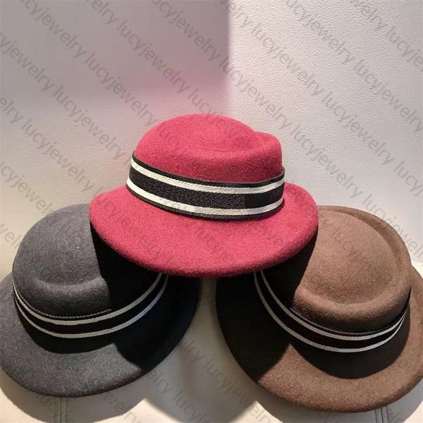 

fashion bucket hat designer wide brim hats warm wool cap for man woman street ball caps 5 colors quality, Blue;gray