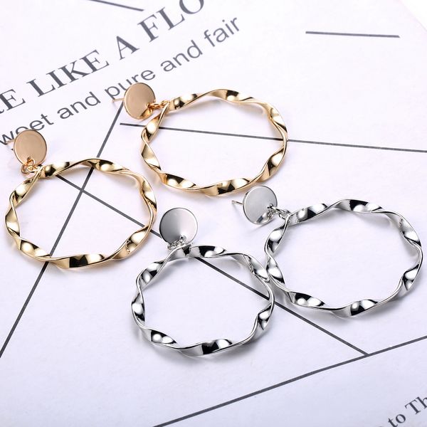 

simple vintage drop dangle earrings statement earrings fashion metal earrings for women gold silver color jewelry