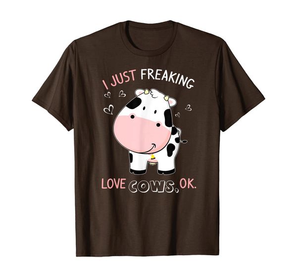 

womens i just freaking love cows, ok shirt funny farmer wome, White;black