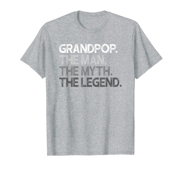 

mens grandpop shirt gift: the man the myth the legend t-shirt, White;black