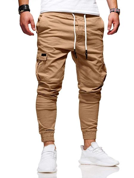 

men pants fashion jogger fitness bodybuilding gyms runners clothing autumn sweatpants size 3xl mid men's, Black