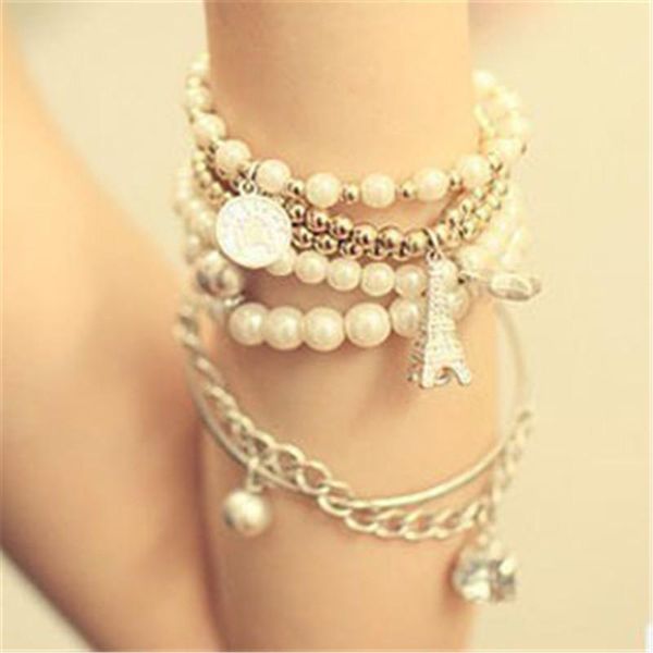 

mens jewellery bracelet men luxury royal bangle set roman braided bracelets for women fashion armband gold cuff friendship gifts charm, Golden;silver