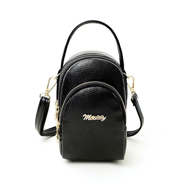 

wallets korean women's pu leather mobile phone bag three-layer large-capacity messenger large-screen coin purse, Red;black