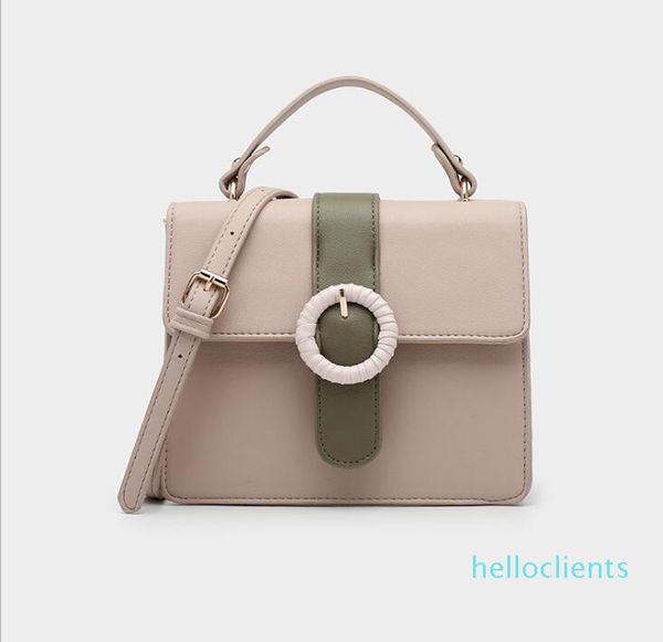 

women's color contrast handbag shoulder bag retro messenger bag purse clutch bags