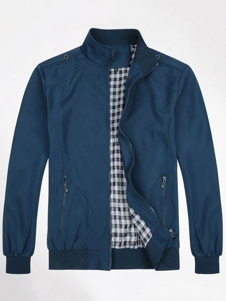 

cloudstyle men gingham lined zip up jacket c0ox#, Black;brown
