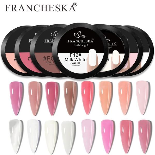 

francheska 15ml uv nail gel extension builder art high-molecular materials, Red;pink
