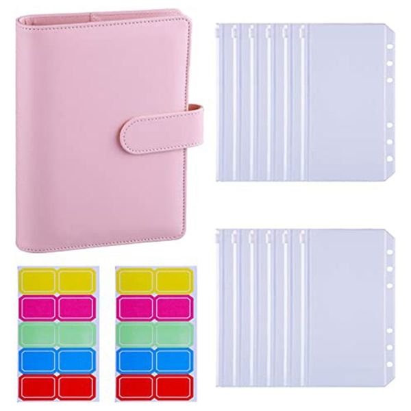 

binder sleeve with 12 pcs a6 bag 6 buckle cash budget gift wrap
